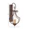 Bronze Iron Rustic Candle Wall Sconce, 25" x 13" x 12"